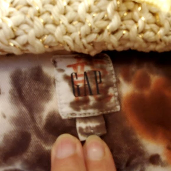 L OOAK Tie Dyed Gap Utility Jacket with Pockets, Drawstring Waist Zipper & Snaps - Picture 9 of 9